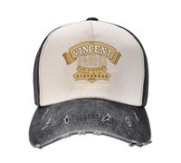KUGEUII Breathable Unisex Baseball Cap Vincent HRD Motorcycle Logo 2024 Casual Young a Washed Baseball Cap Outdoors Gifts