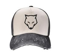 KUGEUII Breathable Unisex Baseball Cap Wolf Logo Classic Cool A Washed Baseball Cap Hat Outdoors Gifts
