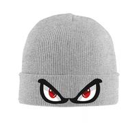 KUGEUII Fashion winterfa Thermal hat Unisex NO Fear Eyes Beanie Hats Fashion Caps Adult Unisex Gym Knit Hat Autumn Winter Graphic Elastic Beanie Hat Gifts for Couples