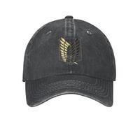 KUGEUII Neutral Outdoor Vintage Shingeki No Kyojin Baseball Caps Unisex Distressed Denim Snapback Hat Anime Travel Caps Gift