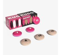 KUGO Puck Packs Pink The Wooden Flick Game Expansion - Add More Skill, Creativity and Chaos to Every Round - Pink & Natural