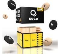 KUGO Trix 25 Party Games in One Tiny Box | Fast Flick Game for Adults, Friends & Game Nights | Skill-Based, Easy to Learn, Hilarious to Play
