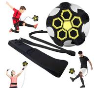 Kugooyi Football Kick Trainer, Soccer/Volleyball/Rugby Training Aid Widened Adjustment Belt Hands Free Solo Kick Throw Skills Practice Equipment Fits Size 3,4,5 Footballs Kids and Adults (5P)