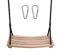 Kugooyi Swing Outdoor - Wooden Swing Seat Adults Children Garden Playground Swing with Adjustable Rope for Indoor Outdoor (56 * 25cm)