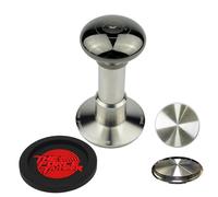 KuGuo The Force Tamper Automatic Impact Adjustable Constant Pressure and Autoleveling Coffee Tamper Black Mirror Jellyfish AL Handle Set Pro (58.50mm, Flat-Distribute Set)