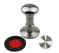 KuGuo The Force Tamper Automatic Impact Adjustable Constant Pressure and Autoleveling Coffee Tamper Silver Mirror Jellyfish AL Handle Set Pro (Standard Set, 58.50mm)