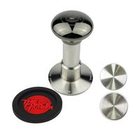 KuGuo The Force Tamper Automatic Impact Adjustable Constant Pressure and Autoleveling Coffee Tamper Black Mirror Jellyfish AL Handle Set Pro (53.50mm, Extend Set)