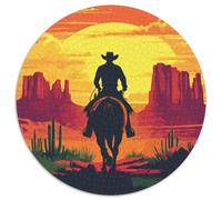 Kuhboys zu Pferd 1000pcs (67.5x67.5cm) Puzzles, Die Für Erwachsene Und Personen Ab 14 Jahren Geeignet Sind Spektakuläre Aussicht auf die Wüstenlandschaft