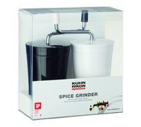 Kuhn Rikon 2-Piece Spice Grinder Set, Black/White