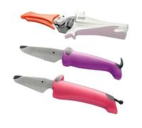 Kuhn Rikon 3 Pc Kinderkitchen Set for Children. Child Safe Knives Utensil Set. Childrens Knives. Safety Knives for Children. Kids Knives for Cooking - 3 Year Kuhn Rikon Kitchen Accessories Guarantee