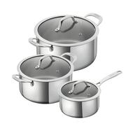 Kuhn Rikon 3-Piece 18/10 Stainless Steel Cookware Set, Induction Pots
