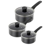Kuhn Rikon Easy Induction Aluminium Non-Stick Saucepan, Set Of 3, 16Cm, 18Cm And 20Cm