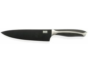 Kuhn Rikon 31721 Chef’s Stainless Steel Knife | 200 mm | Non-Stick Coated | Black