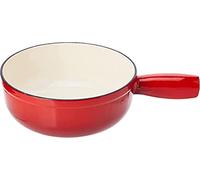 32008 Caquelon Fondue Pot 20 cm Suitable for Induction Cookers Cast Iron Red 303 x 21 x 7 cm