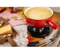 Kuhn Rikon 32236 Cheese Fondue Set, Red, Cast Iron