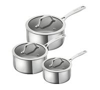 Kuhn Rikon Allround Stainless Steel 3-Piece Saucepan Set - 16cm, 18cm & 20cm in Silver Kuhn Rikon Silver