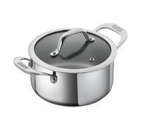 KUHN RIKON Allround Oven-Safe Induction Casserole Pot with Glass Lid, 2.3 litre/18 cm, Stainless Steel, Silver