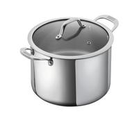 KUHN RIKON Allround Oven-Safe Induction Casserole Pot with Glass Lid, 12 litre/28 cm, Stainless Steel, Silver