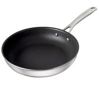 Kuhn Rikon Allround Non-Stick Frying Pan, 28cm. 3 Layer Non-Stick Coating. 18/10 Stainless Steel. Suitable for All Hobs (Including Induction). Riveted Stay-Cool Handle. Oven Safe & Dishwasher Proof