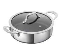 Kuhn Rikon Allround Non Stick Shallow Casserole Pot 28cm Oven Safe Cooking Pan With Lid. Induction Cooking Pot. Casserole Dishes With Lids Oven Proof - Lifetime Kuhn Rikon Cookware Guarantee