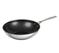 Kuhn Rikon Allround Non-Stick Wok, 24cm. Triple Layer Non-Stick Coating. 18/10 Stainless Steel. Suitable for All Hobs (Including Induction). Riveted Stay-Cool Handle. Oven Safe & Dishwasher Proof