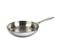 Kuhn Rikon Allround Uncoated Frying Pan, 20cm. 18/10 Stainless Steel. Suitable for All Hobs (Including Induction). Fully Welded Induction Base & Riveted Stay-Cool Handle. Oven Safe & Dishwasher Proof