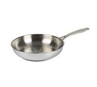 Kuhn Rikon Allround Uncoated Frying Pan, 24cm. 18/10 Stainless Steel. Suitable for All Hobs (Including Induction). Fully Welded Induction Base & Riveted Stay-Cool Handle. Oven Safe & Dishwasher Proof