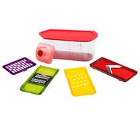 Kuhn Rikon Box Mandoline / Coarse and Fine Grater with Stainless Steel Blades and Hand Guard,28 x 28 x 1 cm