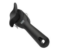 Kuhn Rikon Can Opener, Lid-Lifting Pincers, Stainless Steel Blade, Black | Tin Openers for Arthritis Hands, Smooth Edge Side Cutting for Safety, Push Button Mini Pliers for Removing Lids, Swiss Design