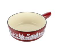 KUHN RIKON Caquelon Induction Cast Iron Red Alpine Willow Mini Diameter 17 cm