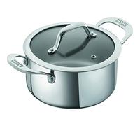 KUHN RIKON Allround Oven-Safe Induction Casserole Pot with Glass Lid, 1.5 litre/16 cm, Stainless Steel, Silver