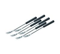 Kuhn Rikon Cheese and Meat Fondue Forks, Stainless Steel, Silver/Black, 6-Piece