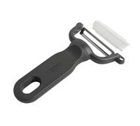 Kuhn Rikon Classic Peeler Straight Grey, Super Sharp & Wide Stainless Steel Blade, Ergonomic Handle, for Fruit and Vegetables