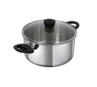 Kuhn Rikon Classic Stainless Steel Induction Safe Casserole Pot, 24cm/5.3L in Silver Kuhn Rikon Silver