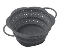 KUHN RIKON 24295 Collapsible Colander 23 cm Grey, Silicone, Gray