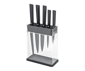 KUHN RIKON Colori+ Mixed Knife Set with Vision Block, Grey