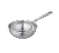 Kuhn Rikon Culinary Fiveply Oven Proof & Dishwasher Safe Uncoated Stainless Steel & Aluminium Chef's Pan with Stay-Cool Handle. Perfect for Stir-Fries, Sauces & More. Induction Safe Pan (20cm)