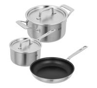 Kuhn Rikon Culinary Fiveply Stainless Steel Induction Safe 3-Piece Mixed Cookware Set