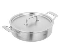 Kuhn Rikon Culinary Fiveply Stainless Steel Induction Safe Shallow Casserole Pot, 24Cm/3L