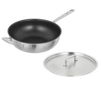 Kuhn Rikon CULINARY FIVEPLY Wok / Chef's pan with lid and helper handle non-stick 28cm