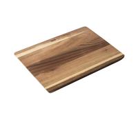 Kuhn Rikon Culinary Forged Acacia Cutting Board Small - Durable Wooden Chopping Board with Non-Slip Feet - Compact Design for Everyday Food Preparation and Safe Knife Use, Brown