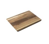 Kuhn Rikon Culinary Forged Acacia Cutting Board Small - Durable Wooden Chopping Board with Non-Slip Feet - Compact Design for Everyday Food Preparation and Safe Knife Use, Brown