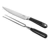 Kuhn Rikon Culinary Forged Carving Set - Precision Forged Knife & Fork from Special Steel, Swiss Design, Made in Portugal - Perfect for Slicing Meat, Roasts & Poultry, Ergonomic Handles