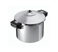 Kuhn Rikon Pressure Cooker Duromatic Inox 8L/24cm Food Steamer with Side Grips. Multi Cooker Hotpot with Auto Lock Lid. Stainless Steel Pot. Instant Cook Pot - 10 Year Kuhn Rikon Cookware Guarantee