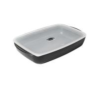 Kuhn Rikon Easy Glass Non-Stick 0.8L Oven Dish/baking Dish With Lid, Small - 23 X 15 X 4Cm