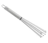 Kuhn Rikon Essential Ball Whisk - 18/10 Stainless Steel Whisk for Beating Eggs, Mixing Sauces and Whipping Cream, Ergonomic Handle, Robust, Dishwasher Safe, Hanging Eyelet