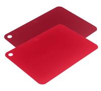 Kuhn Rikon Flexible Cutting Board Set 2pcs Red - Lightweight Non-Slip Cutting Mats with Corner Hanging Hole, Flexible Material for Easy Pouring, Dishwasher Safe Kitchen Set