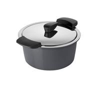 Kuhn Rikon Hotpan Swiss Made Time & Energy Saving Casserole Pot, Grey, 18cm/2L in Grey Kuhn Rikon Grey