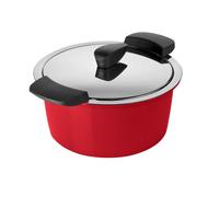 Kuhn Rikon Hotpan Swiss Made Time And Energy Saving Casserole Pot, Red, 18Cm/2L