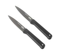 Kuhn Rikon Iced Paring Knife 2-Piece Set with Serrated and Straight Blade and Weighted Handle. Total Length = 20.5cm.Crafted from Ice Hardened Germain Stainless Steel. Durable and Corrosion Resistant.
